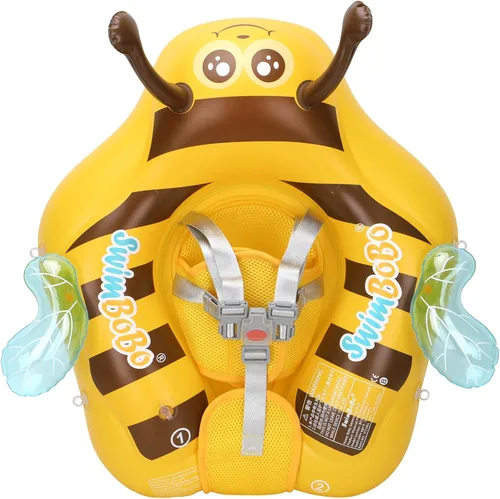 Miniatura 5 de Free Swimming Baby Flotador inflable de natación para bebé con toldo para el sol, tamaño mejorado, flotadores de piscina para niños de 3 a 36 meses