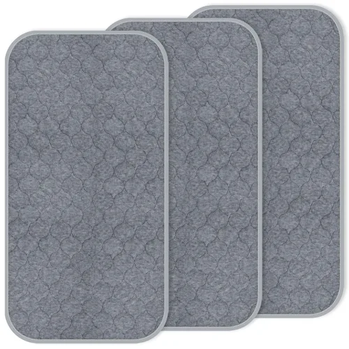 Miniatura 10 de Almohadilla acolchada para cambiar pañales para bebé, antideslizante, paquete de 3 almohadillas de incontinencia reutilizables de absorción pesada
