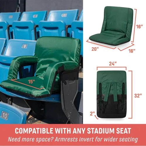 Miniatura 2 de ONIVA de Picnic Time, Ventura - Silla reclinable para estadio, azul marino, 38 x 20 x 4