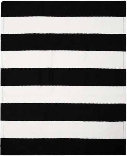 Miniatura 8 de IOHOUZE - Tapete a rayas negro y blanco de 24 x 36 pulgadas, lavable, para porche delantero, tapete de bienvenida primavera-verano
