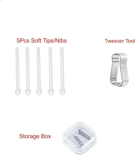 Miniatura 5 de (5 puntas suaves) OEM Tab S9 /S10 Puntas de repuesto para Samsung Galaxy Tab S9/S9 FE/S10FE/S10 Stylus, puntas de repuesto para bolígrafo Tab S9 FE