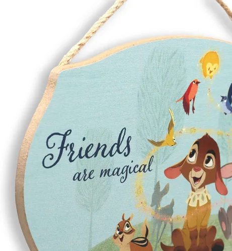 Miniatura 4 de Disney Wish Friends Are Magical - Decoración de pared de madera colgante – Adorable letrero de deseos para dormitorio de niños o sala de juegos Aqua
