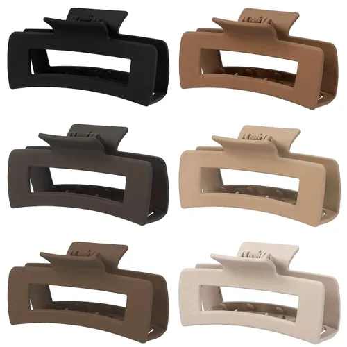 Miniatura 23 de Sisiaipu Pinzas de pelo grandes de 4 pulgadas, 6 piezas de garra grande para cabello grueso, pinzas cuadradas para el cabello para mujeres, pinzas