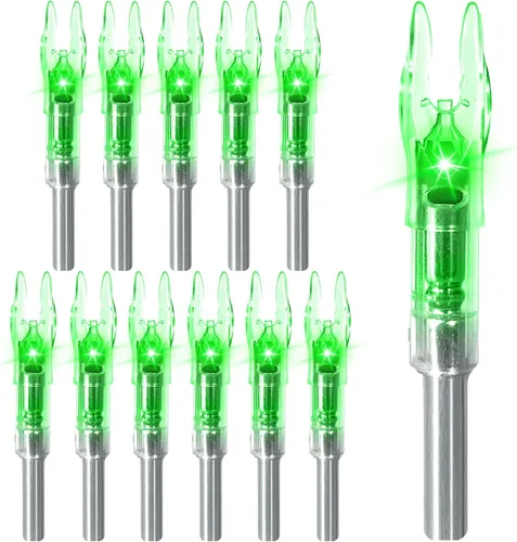 Miniatura 9 de 6/12 PCS S Lighted Nocks for Arrows .244"/6.2mm Inside Diameter Lighted Arrow Nocks for Archery Hunting