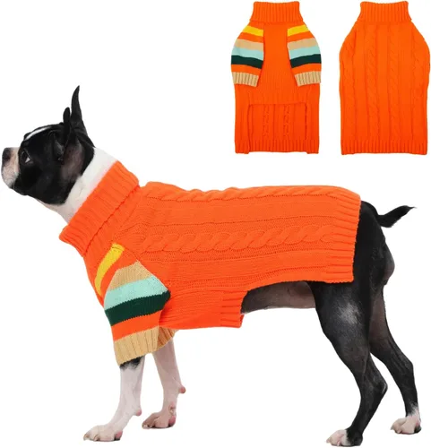 Miniatura 13 de Suéter para perro, cálido, cómodo y grueso para perros de tamaño grande, suéteres de Navidad para perros, suéteres de invierno, suéter de punto