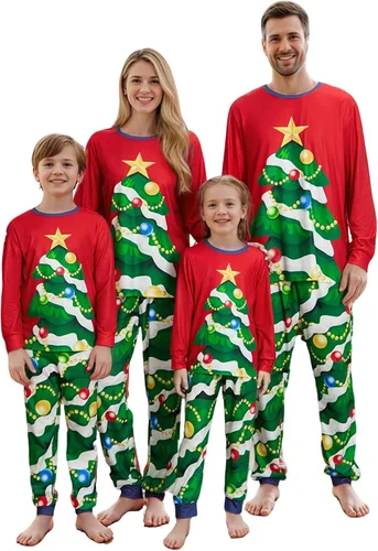 Miniatura 9 de OAKFashion Conjuntos de Pijamas Familiares de Navidad, Pijamas Familiares a Juego de Navidad Ropa de Dormir Pjs