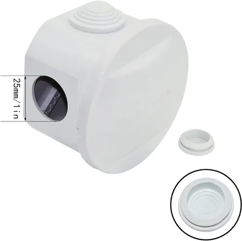 Miniatura 4 de LeMotech - Caja de derivación universal de plástico ABS resistente al polvo, resistente al agua, IP65, color blanco