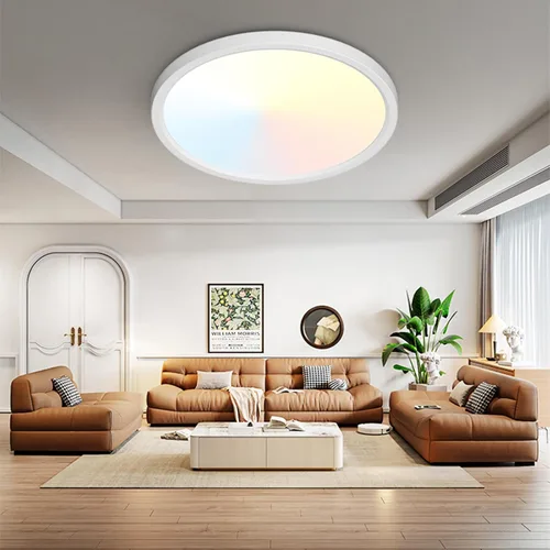 Miniatura 37 de Peasur - Lámpara de techo led de 18 cm, montaje empotrado ajustable, 3000 K/3500 K/4000 K/5000 K/6500 K, 1500 LM, 15 W, lámpara redonda blanca Blanco