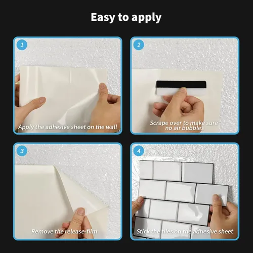 Miniatura 5 de Art3d Tapete adhesivo para colocar azulejos, hoja de cinta adhesiva de doble cara para manualidades, artes, proyectos de bricolaje, 12 pulgadas x
