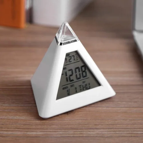 Miniatura 9 de TOPINCN Reloj despertador digital LED que cambia de color con termómetro LCD, luz nocturna, 8 sonidos de alarma, 7 opciones de color para niños