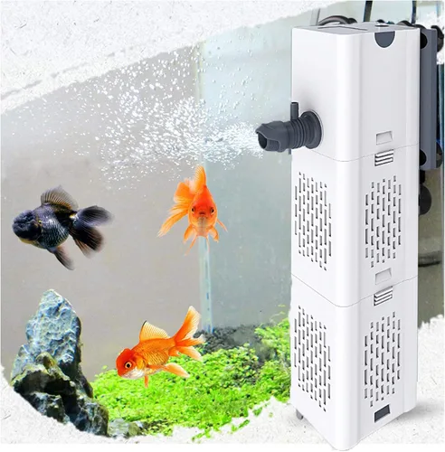Filtro de tanque de peces ultra silencioso 4 en 1, filtro interno para acuario, bomba de filtro de agua sumergible de 500-1800L/H, filtro