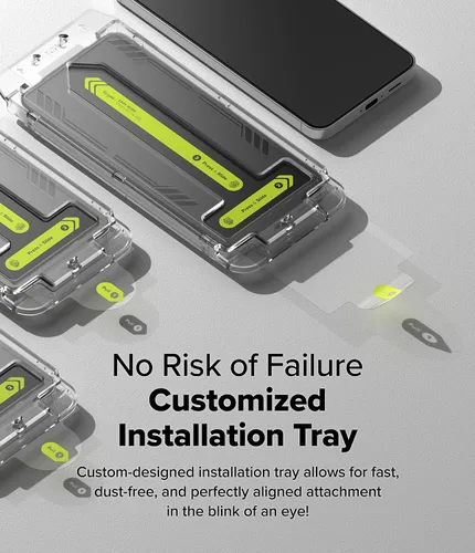 Miniatura 3 de Ringke Vidrio templado Easy Slide [súper fácil de instalar] compatible con Samsung Galaxy S24 FE, protector de pantalla, compatible con fundas