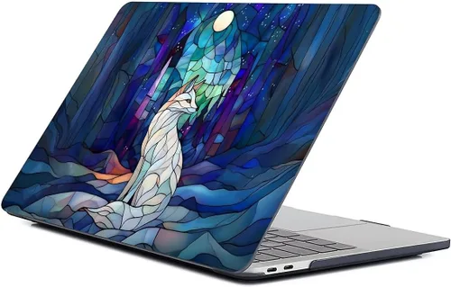 Miniatura 8 de para MacBook Pro de 13 Pulgadas Versión 2013-2015 Modelo A1425/A1502 Estuche para Computadora Negro, Estuche Rígido para Laptop de Patrón Premium