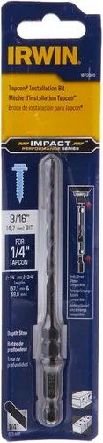 Miniatura 2 de IRWIN Tools 1870568 Impact Performance Series Instalación de tornillos para hormigón Broca de 3/16 pulgadas x 5 pulgadas para tornillos de 1/4
