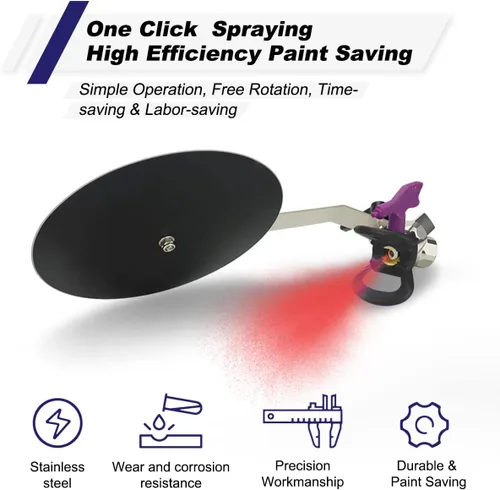 Miniatura 3 de Guía de pistola de pulverización sin aire Herramienta de pulverización Accesorio de pintura Extensión Airless Boquilla pulverizadora de pintura Negro