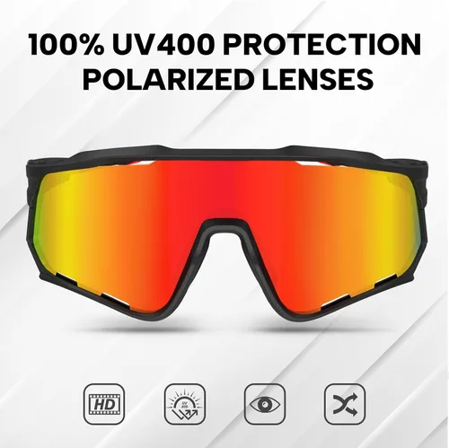 Miniatura 2 de BUCKLOS Gafas de sol polarizadas para ciclismo y correr para hombres y mujeres, protección UV400, gafas de sol TR90 para bicicleta, béisbol