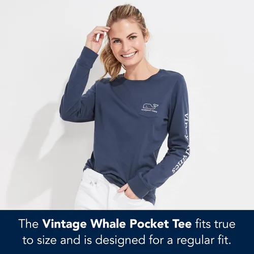 Miniatura 2 de vineyard vines Women's Long-Sleeve Vintage Whale Pocket T-Shirt
