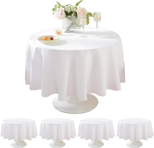 Miniatura 27 de Paquete de 5 Manteles Cuadrados 60 x 60 Pulgadas de Carbón, Mantel de Poliéster Lavable para Uso en Hogar, Fiesta, Boda o Restaurante.