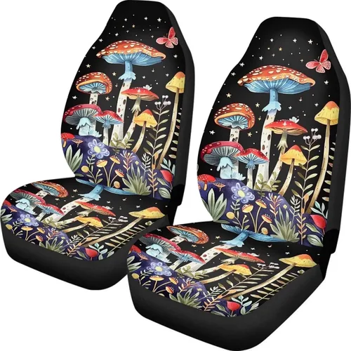 Miniatura 15 de INSTANTARTS Fundas de asiento de coche con diseño de dalia estética, solo para asientos delanteros, protector de asiento de vehículo, 2 unids/set