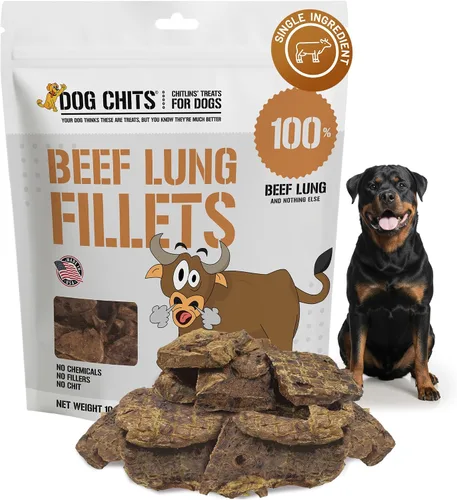 Miniatura 9 de Dog Chits Filetes de pulmón de cordero para perros y cachorros, golosinas bajas en grasas, altas en proteínas, de un solo ingrediente, rebanadas