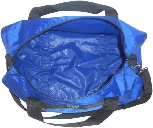 Miniatura 4 de Bolsa deportiva para gimnasio o viaje con bolsillo lateral para llaves, identificación y teléfono celular fabricado en Estados Unidos., Azul, Casual