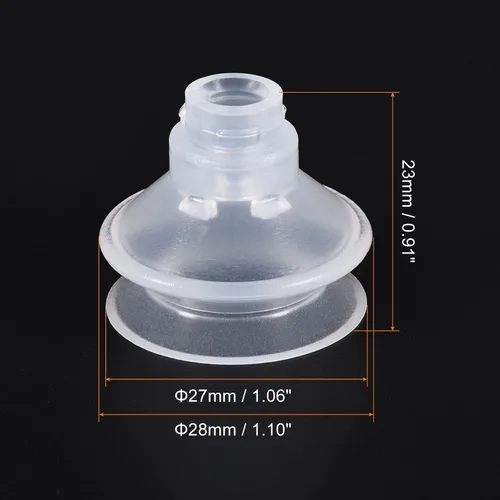 Miniatura 2 de PATIKIL Ventosa al vacío, 1 paquete de goma de silicona de 0.157 in de diámetro interior x 1.063 in de diámetro exterior neumático de fuelle