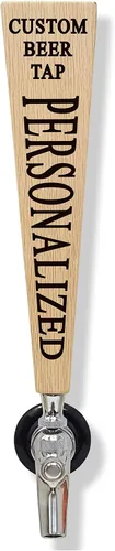 Miniatura 9 de Mango de grifo de cerveza personalizado Forma cónica de madera maciza numerada (numerada corta)