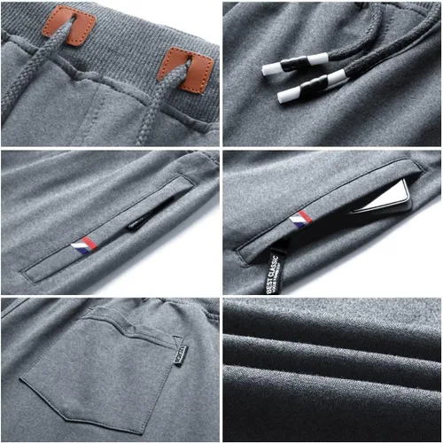 Miniatura 3 de GEEK LIGHTING Mens Shorts Casual Comfortable Workout Shorts Drawstring Zipper Pockets Elastic Waist