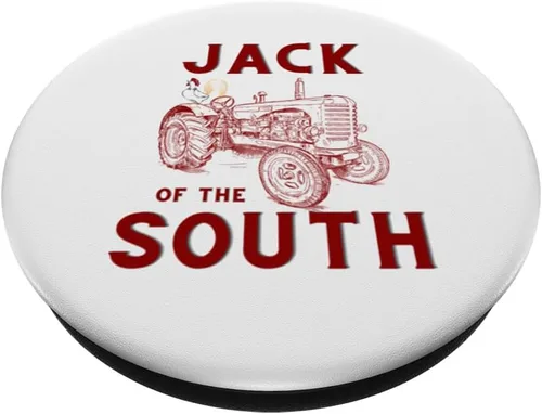 Miniatura 2 de Jack of the South Pollo en tractor rojo Vida de granja PopSockets estándar PopGrip