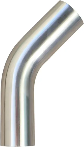 Miniatura 3 de 2" (51mm) OD 45 Grados Tubo de Codo de Aluminio, Tubo de Intercooler, Tubo de Toma de Aire, Radio 1.5D, Tubo de Aleación de Aluminio Alto Pulido
