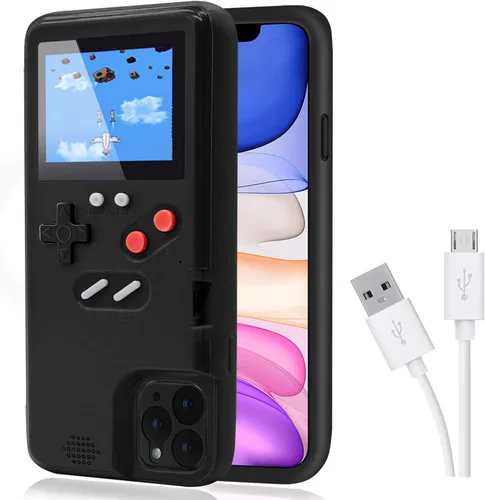 Miniatura 14 de Funda de consola de juegos para iPhone, funda protectora retro autoalimentada con 36 juegos pequeños, pantalla a todo color, funda de videojuegos