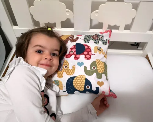Miniatura 3 de Funda de almohada para niños pequeños 13 x 18 de algodón - Fundas de almohada con elefantes, funda de almohada de viaje para niños, ropa de cama