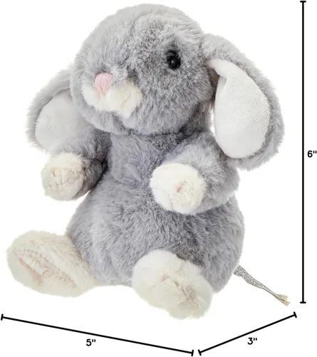 Miniatura 5 de DILLY DUDU Peluche de conejo/conejo gris, juguete de peluche, regalos para niños (6 pulgadas)