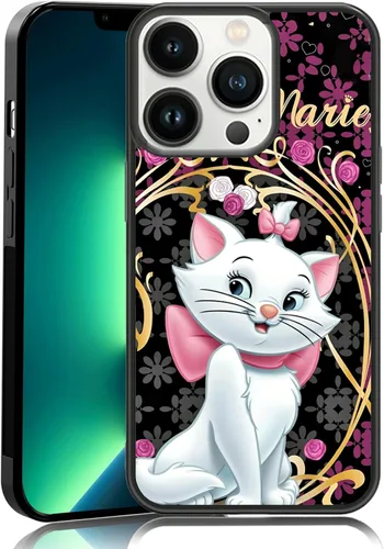 Miniatura 27 de Elegante funda de teléfono con diseño de gato Marie compatible con iPhone 11, funda de encaje dorado para iPhone, a prueba de golpes, rosa fucsia