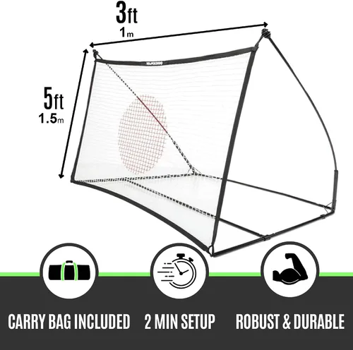 Miniatura 4 de QuickPlay Red de rebote Spot Target para fútbol Red de rebote resistente al clima con bolsa de transporte Ideal para práctica de pases