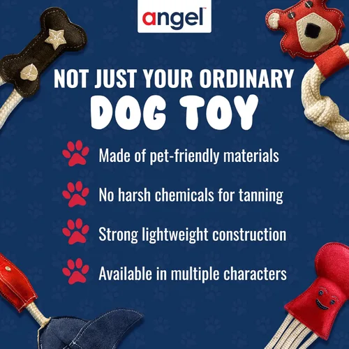 Miniatura 6 de Angel Pet Supplies Loon - Juguete de cuerda natural para perros Juguete duradero para perros Estimulación interactiva y mental Juguetes