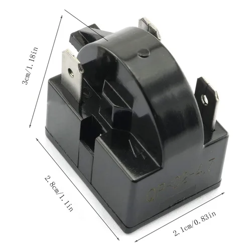 Miniatura 3 de RLECS 2pcs 3 Pin Coolers Compresor Starter QP-02-4.7 PTC Refrigerador Start Relay 4,7 ohm