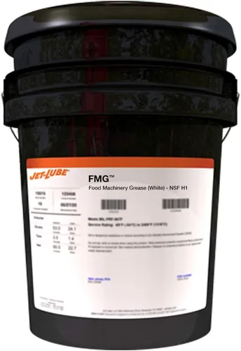 Jet-Lube FMG - Lubricante de Grado Alimentario | Autorizado por la USDA | Resistente al Agua | Antidesgaste | 5 Gal.
