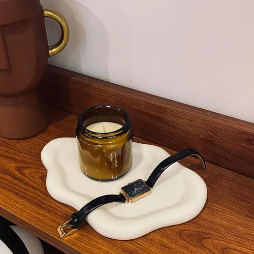 Miniatura 4 de Bandeja de Cerámica para Joyas, Soporte para Plato de Anillos, Plato para Perfume y Baratija, Tazón para Llaves, Cosas Lindas para la Habitación