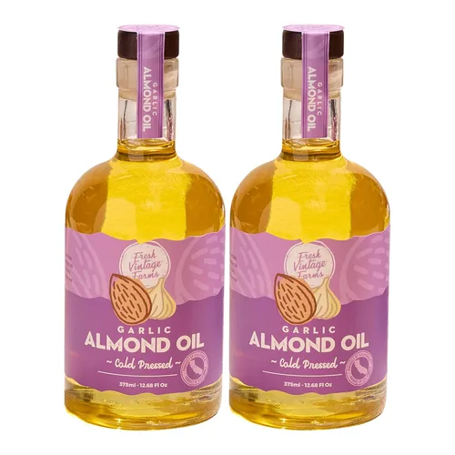 Miniatura 10 de Fresh Vintage Farms Nut Bundle - Aceites de cocina 100% sin diluir prensados en frío de almendras y nueces, aceites de cocina saludables
