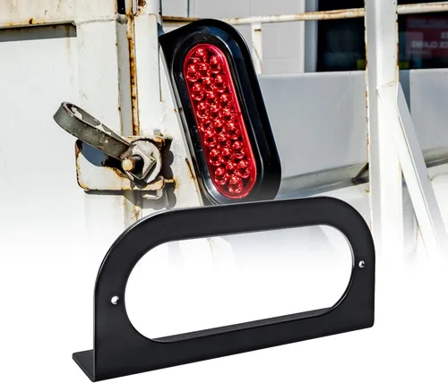 ONLINE LED STORE True Mods Soporte de montaje de luz trasera ovalada de 6 pulgadas [forma de L] [acero recubierto de polvo de 0.118 in] [montaje