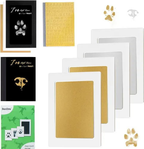 Miniatura 19 de DeerZone Kit de impresión de huellas sin tinta, kit de impresión de huellas de perro, kit de impresión de nariz de perro, almohadillas de tinta