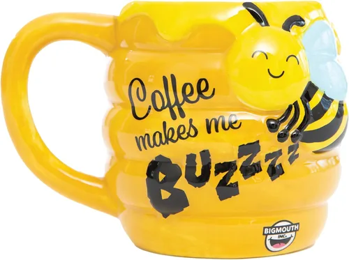 BigMouth Inc Buzz-presso - Taza de café divertida en forma de panal - Lindas tazas para mujeres, hombres y niños - Regalos geniales para adultos