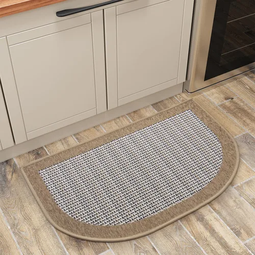 Miniatura 21 de PADOOR Tapetes de cocina para piso, alfombras de cocina antideslizantes, lavables, medio círculo, alfombra para fregadero de cocina, alfombra