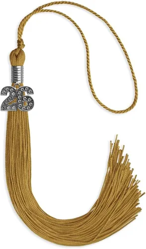 Miniatura 39 de Endea Graduation Borla de un solo color con dije de plata brillante (oro antiguo, 2022)