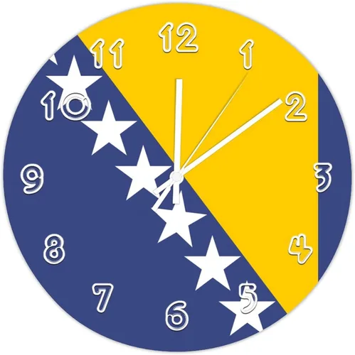 Miniatura 14 de Reloj de pared de Bélgica - Reloj de pared con bandera de Bélgica para dormitorio, sala de estar, oficina, escuela, decoración artística de pared
