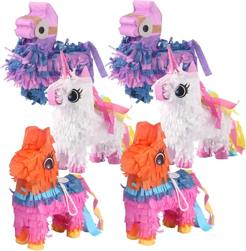 Miniatura 10 de Cinco De Mayo - Piñata de burro para fiesta de cumpleaños infantiles, 2 tamaños, piñatas para diversión, fiesta, taco, suministros para fiestas