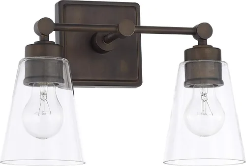Miniatura 31 de Capital Lighting 621111PN-426 - Lámpara de pared de cristal transparente de mediados de siglo, 1 luz de 100 vatios, 10 pulgadas de alto x 6 pulgadas