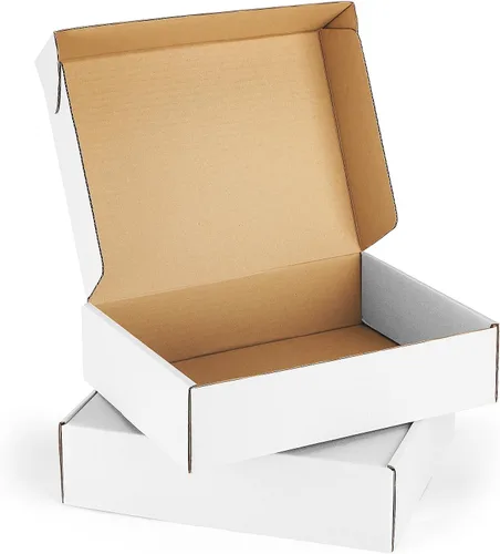 Miniatura 7 de Eupako Cajas de Envío 9x6x2 pulgadas de Cartón Corrugado Pequeñas - Paquete de 25 Cajas de Correo Blancas para Embalaje de Pequeñas Empresas, Caja