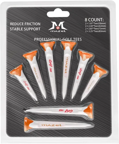Miniatura 6 de MAZEL Paquete de 8 camisetas de golf de plástico, excelente durabilidad y estabilidad, camisetas de plástico con 5 puntas, reduce la fricción